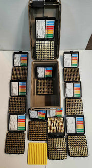 1055 case display with boxes and ammo can